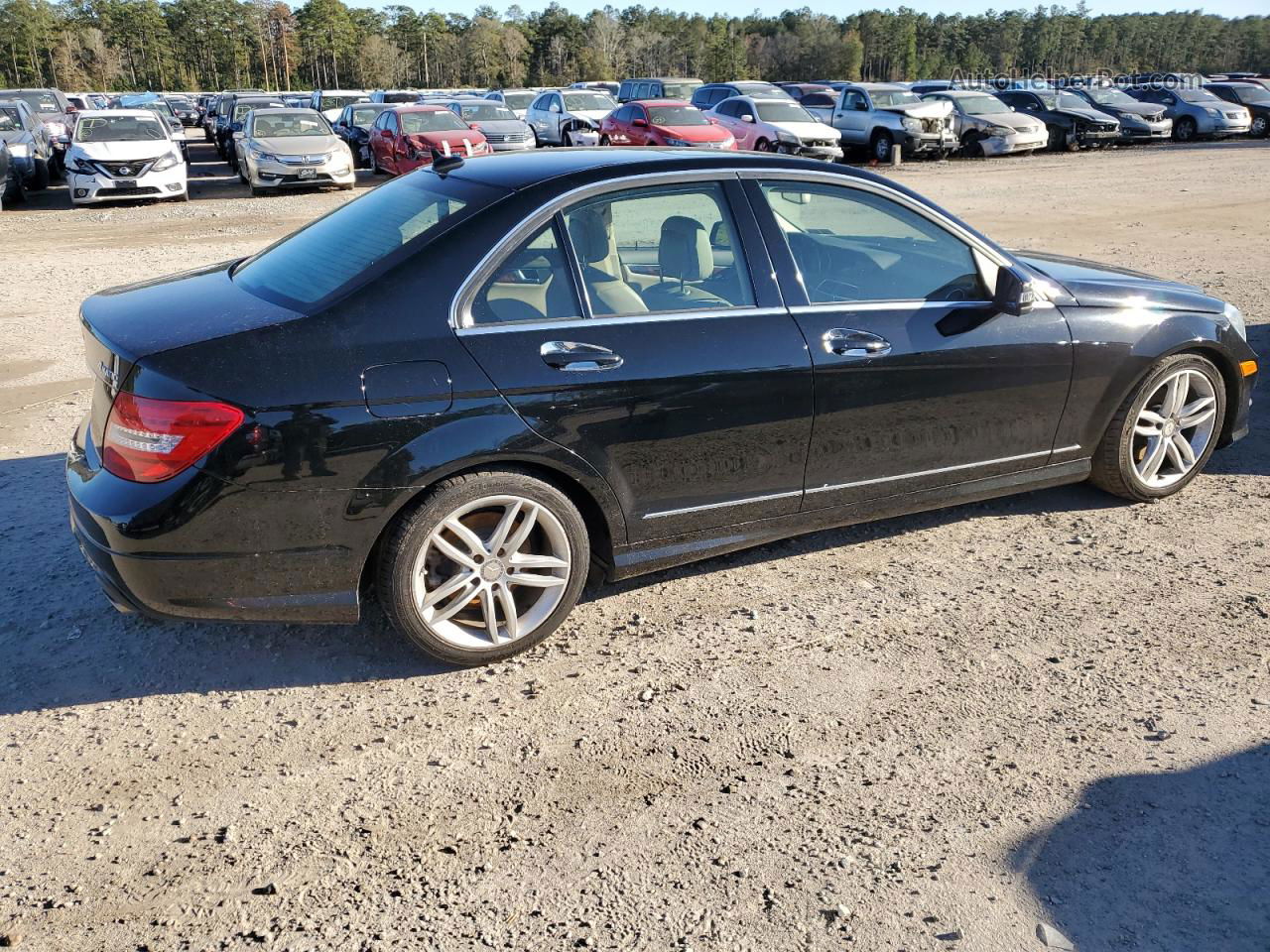 2012 Mercedes-benz C 300 4matic Black vin: WDDGF8BB1CA655248