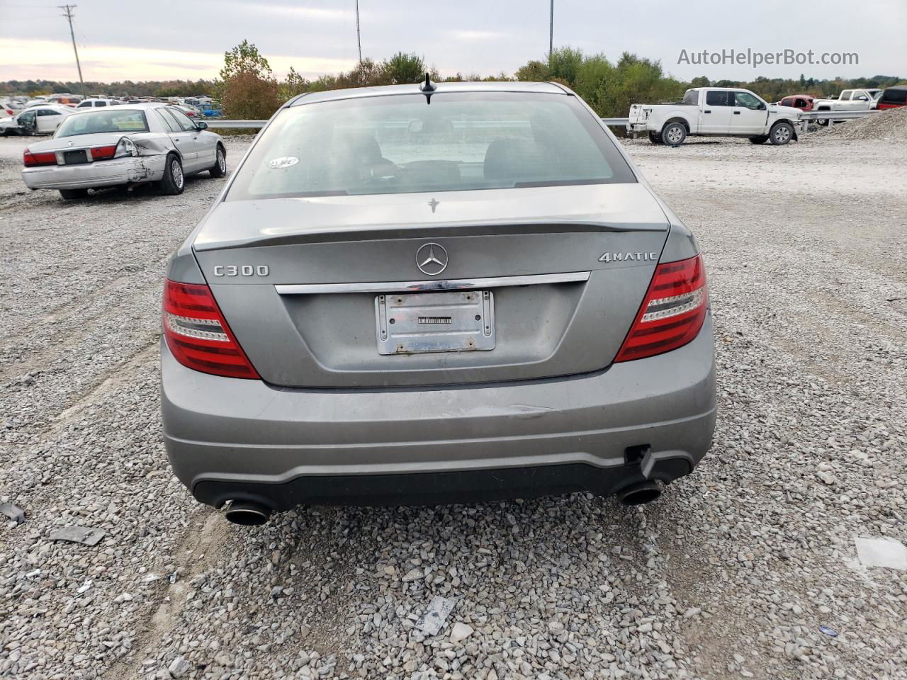 2012 Mercedes-benz C 300 4matic Gray vin: WDDGF8BB1CA712791