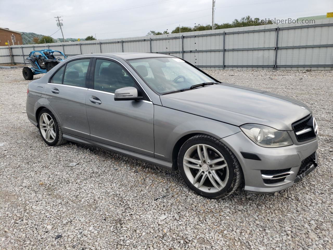 2012 Mercedes-benz C 300 4matic Gray vin: WDDGF8BB1CA712791