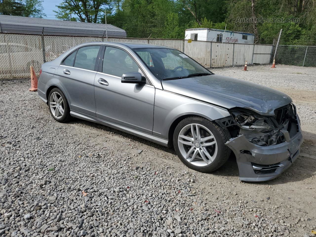 2012 Mercedes-benz C 300 4matic Gray vin: WDDGF8BB1CF872415