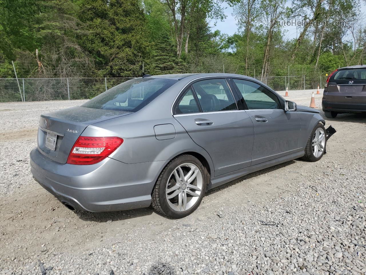 2012 Mercedes-benz C 300 4matic Gray vin: WDDGF8BB1CF872415