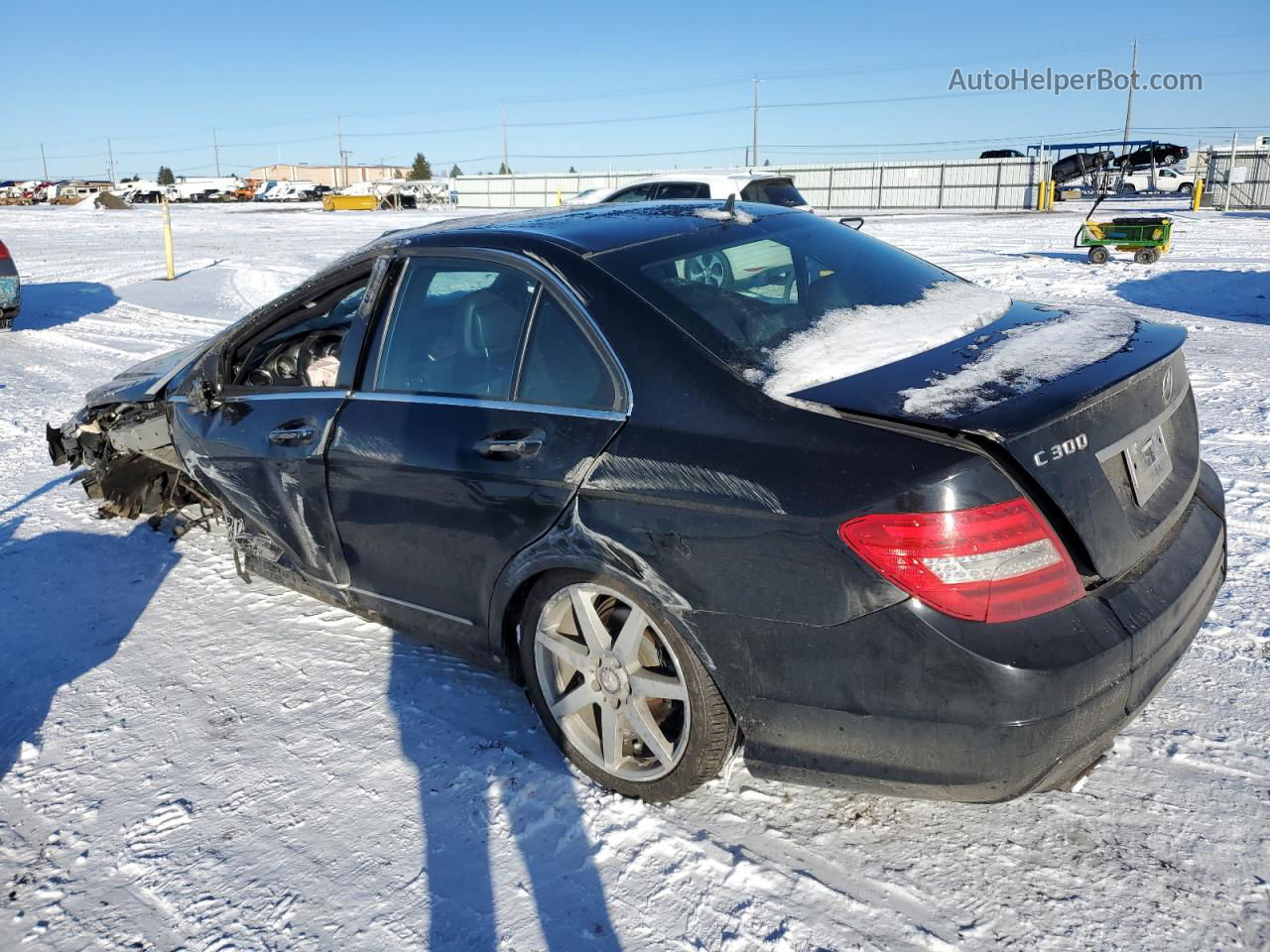 2012 Mercedes-benz C 300 4matic Черный vin: WDDGF8BB1CF915554