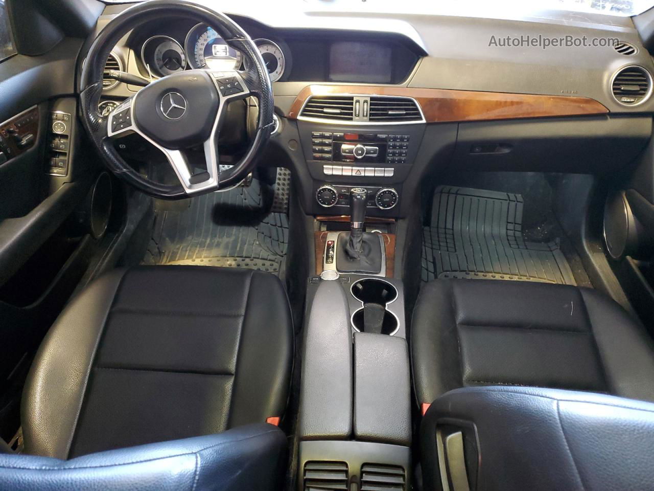 2012 Mercedes-benz C 300 4matic Черный vin: WDDGF8BB1CR192514