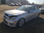 2012 Mercedes-benz C 300 4matic Silver vin: WDDGF8BB1CR206959