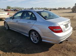 2012 Mercedes-benz C 300 4matic Silver vin: WDDGF8BB1CR206959