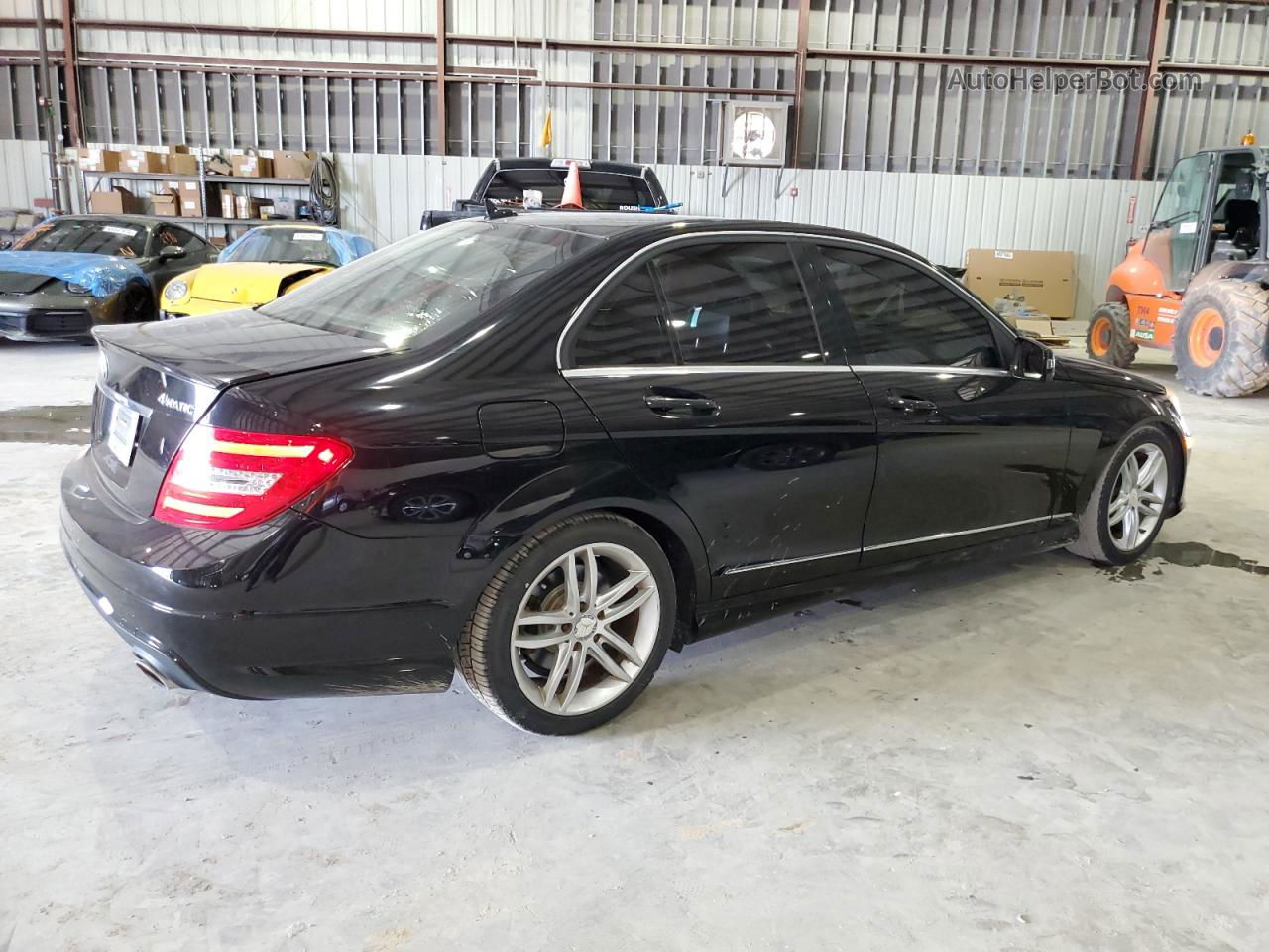 2012 Mercedes-benz C 300 4matic Black vin: WDDGF8BB1CR209098