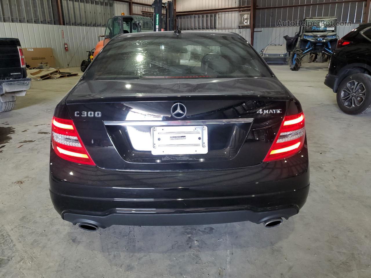 2012 Mercedes-benz C 300 4matic Black vin: WDDGF8BB1CR209098