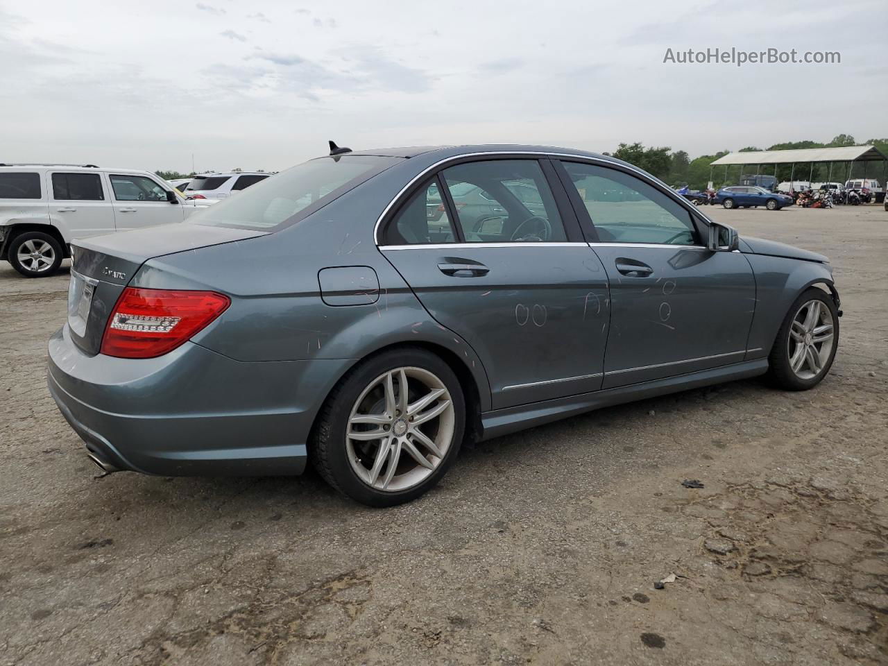 2012 Mercedes-benz C 300 4matic Teal vin: WDDGF8BB2CA696598