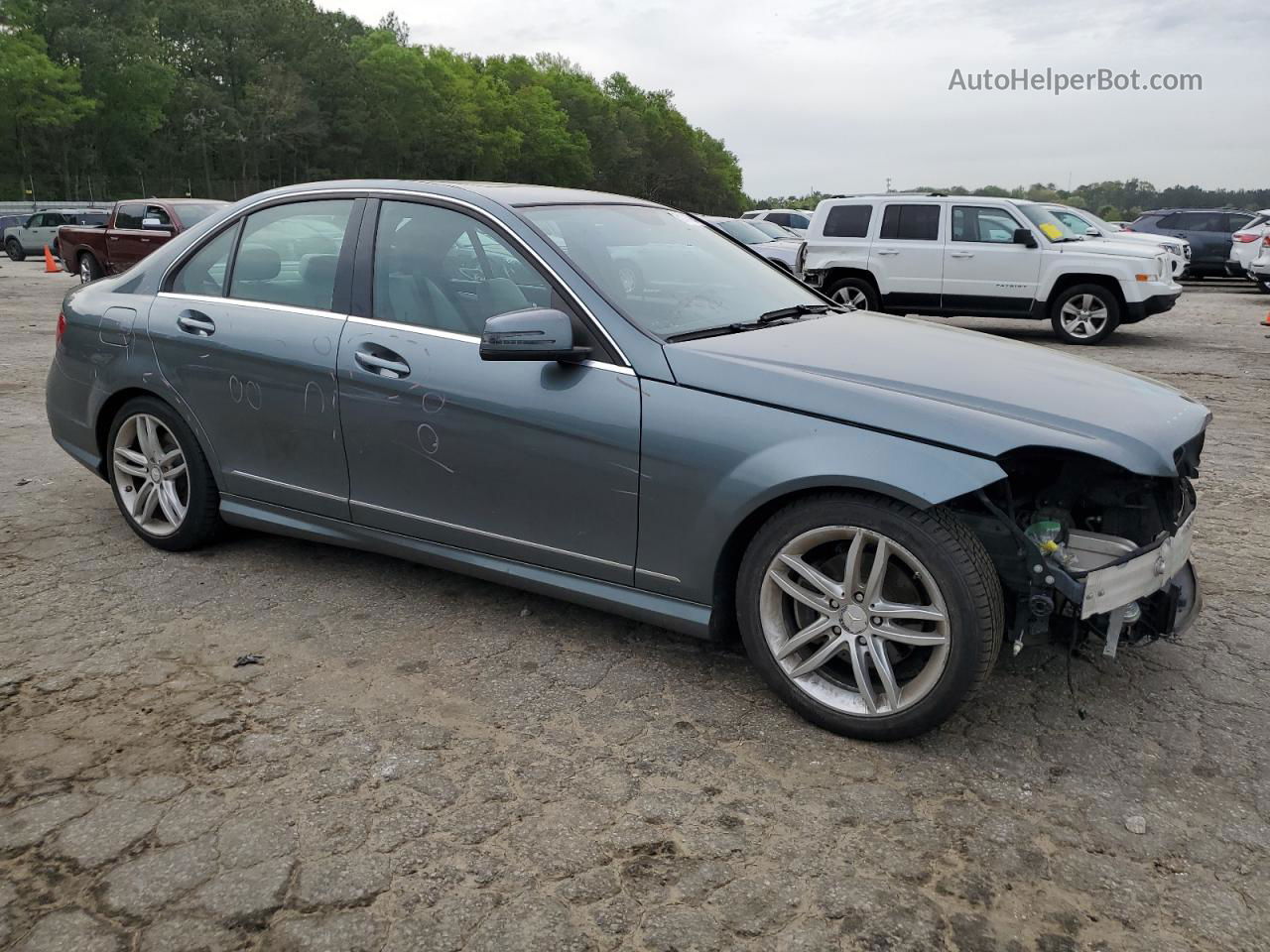 2012 Mercedes-benz C 300 4matic Teal vin: WDDGF8BB2CA696598