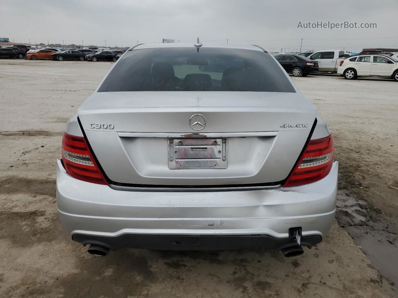 2012 Mercedes-benz C 300 4matic Silver vin: WDDGF8BB2CF863898