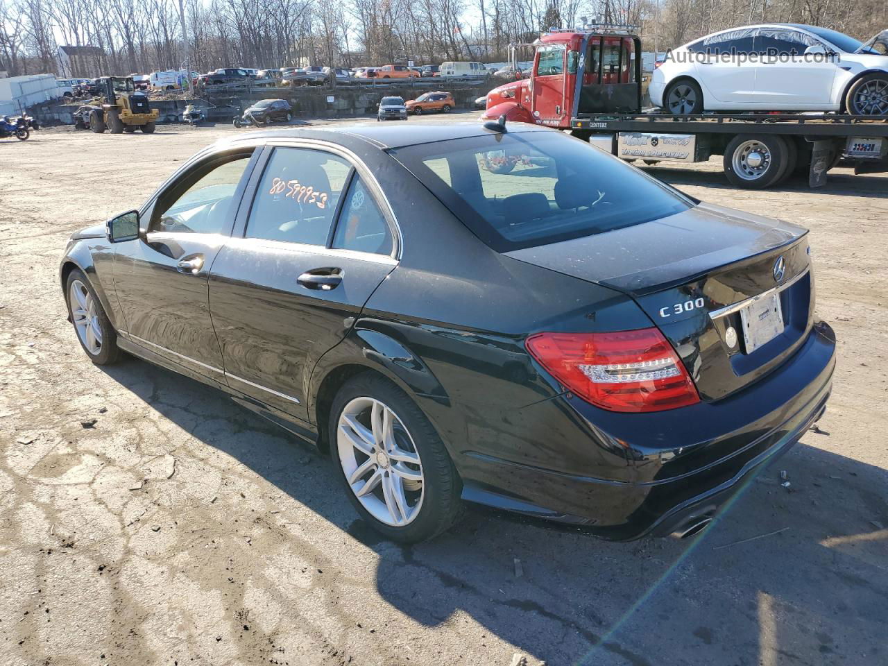 2012 Mercedes-benz C 300 4matic Черный vin: WDDGF8BB2CR200393