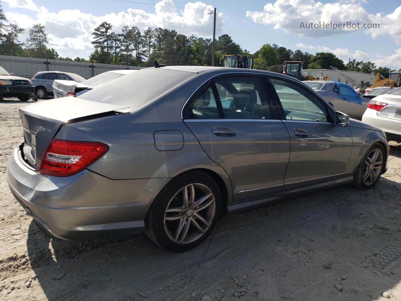 2012 Mercedes-benz C 300 4matic Gray vin: WDDGF8BB2CR235449