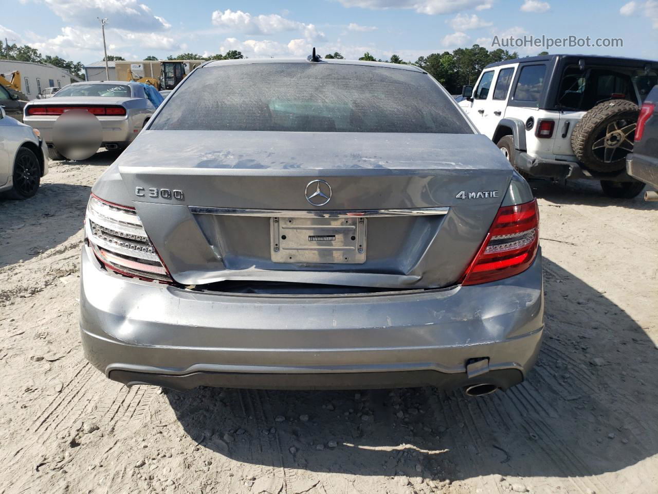 2012 Mercedes-benz C 300 4matic Gray vin: WDDGF8BB2CR235449