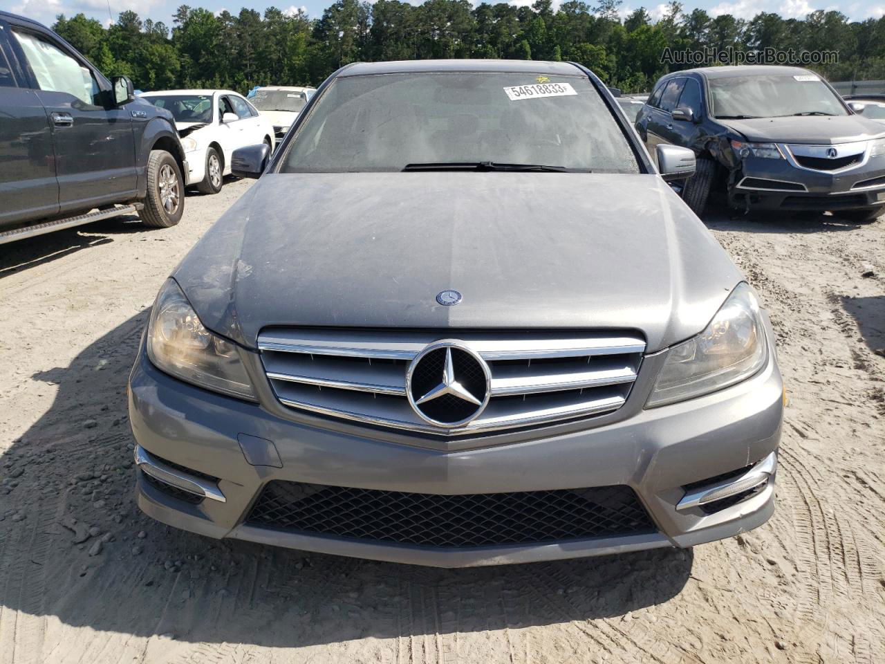 2012 Mercedes-benz C 300 4matic Gray vin: WDDGF8BB2CR235449