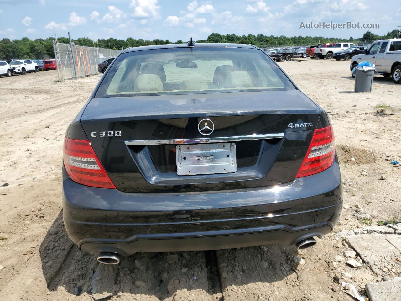 2012 Mercedes-benz C 300 4matic Black vin: WDDGF8BB3CA711626