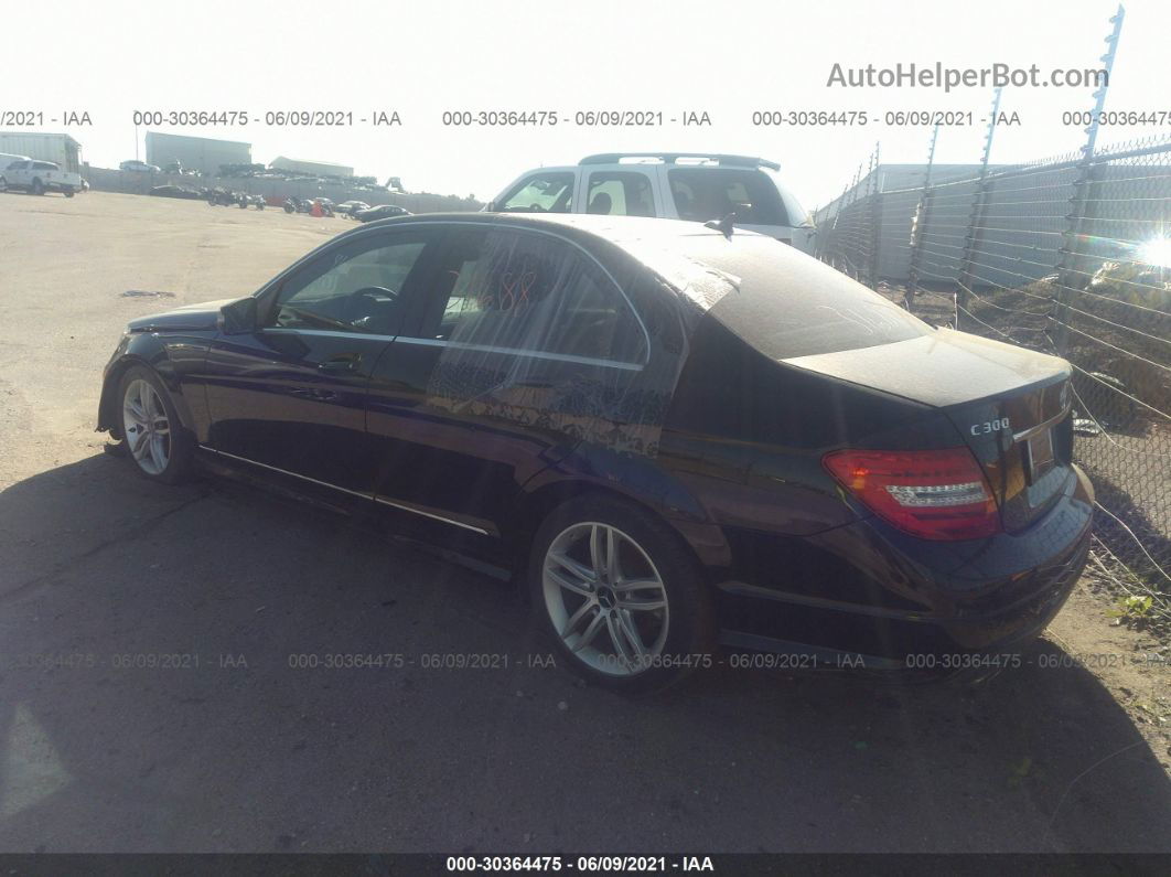 2012 Mercedes-benz C-class C 300 Black vin: WDDGF8BB3CF920562