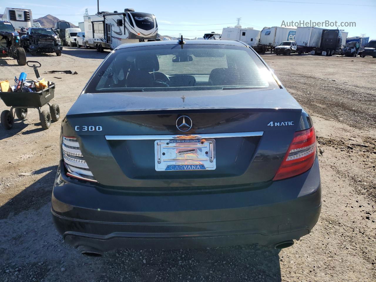 2012 Mercedes-benz C 300 4matic Charcoal vin: WDDGF8BB3CR202234