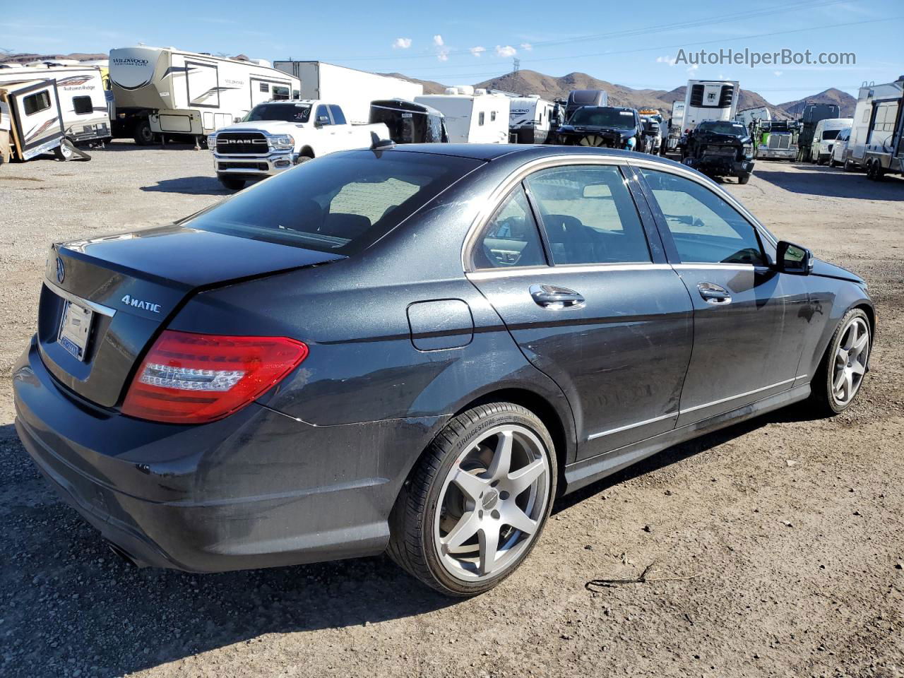 2012 Mercedes-benz C 300 4matic Charcoal vin: WDDGF8BB3CR202234