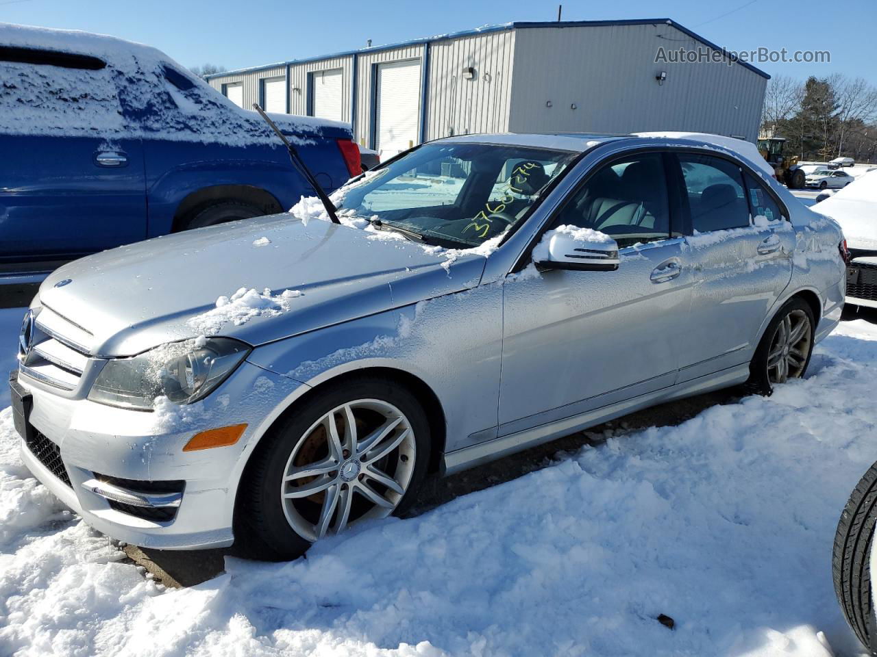 2012 Mercedes-benz C 300 4matic Серый vin: WDDGF8BB3CR211015