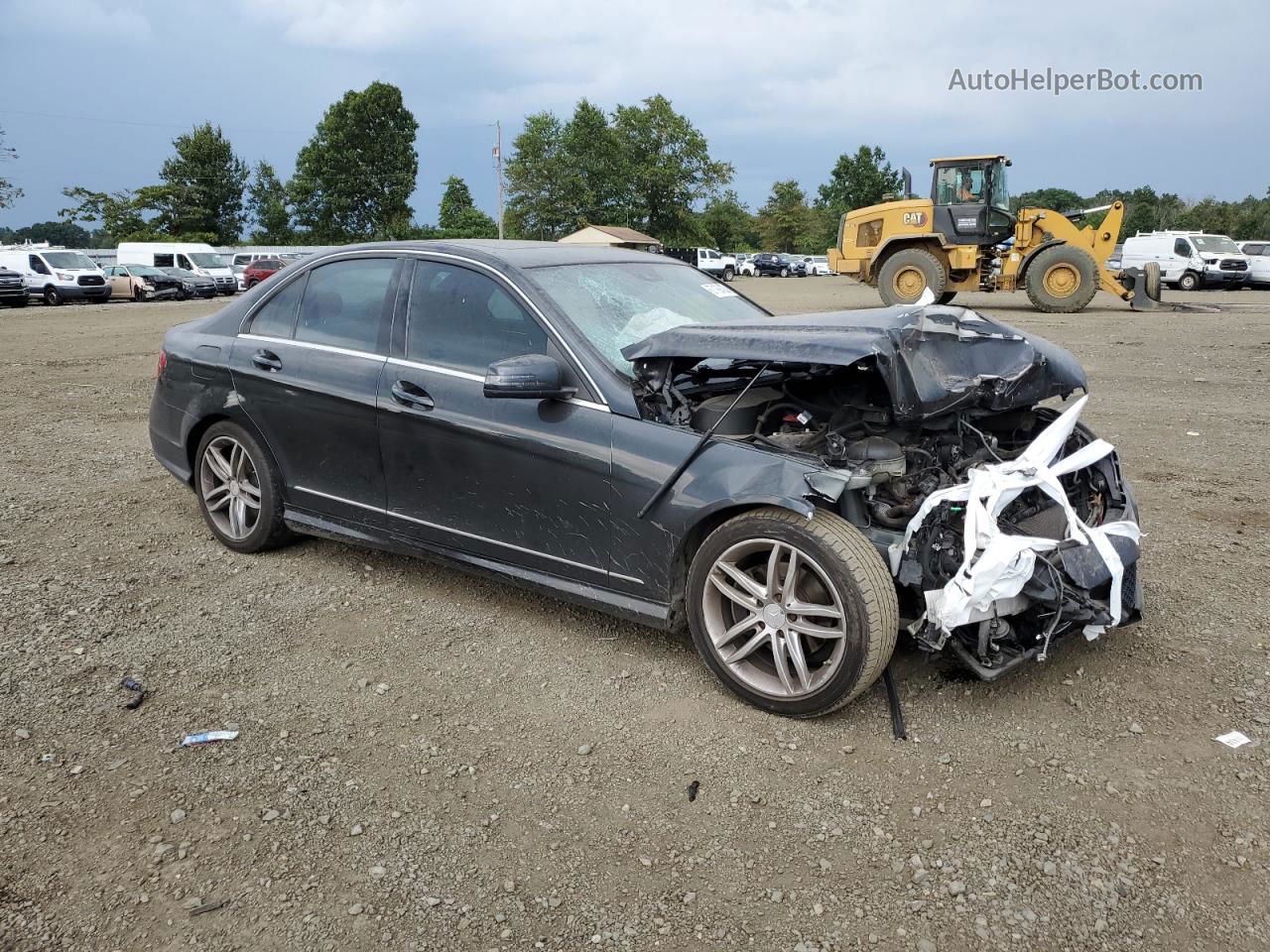 2012 Mercedes-benz C 300 4matic Charcoal vin: WDDGF8BB4CA647399