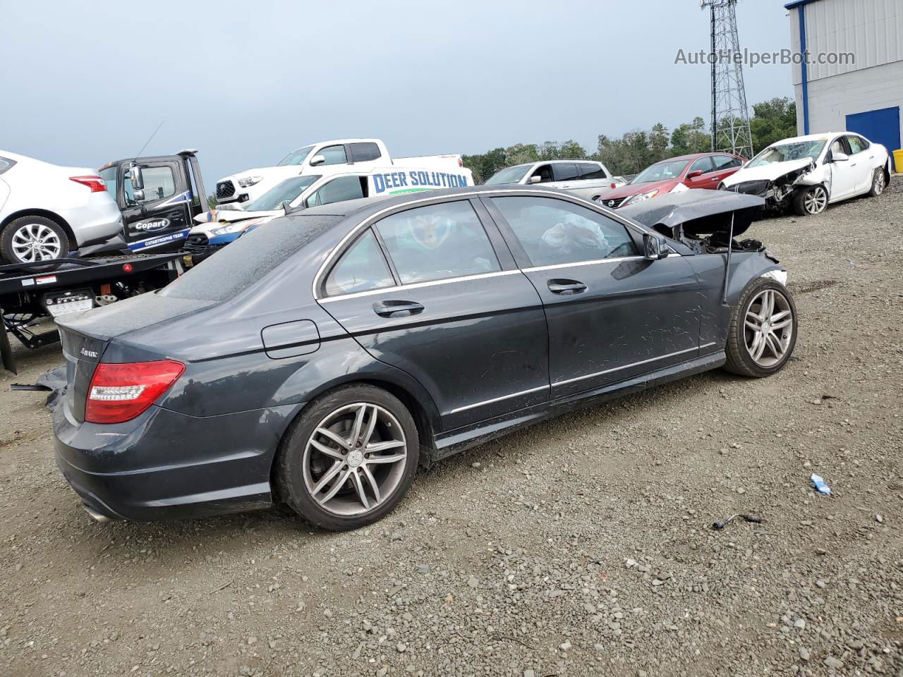 2012 Mercedes-benz C 300 4matic Charcoal vin: WDDGF8BB4CA647399