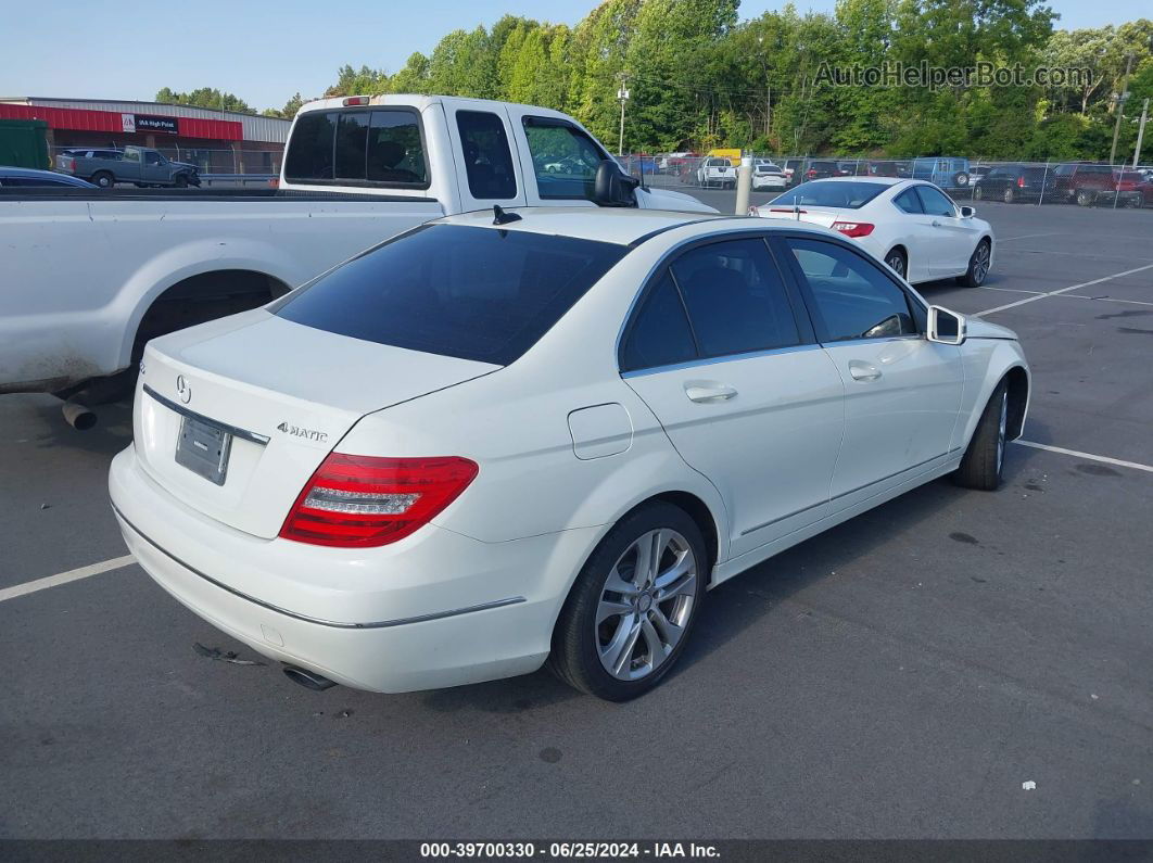 2012 Mercedes-benz C 300 Luxury 4matic/sport 4matic White vin: WDDGF8BB4CA717757