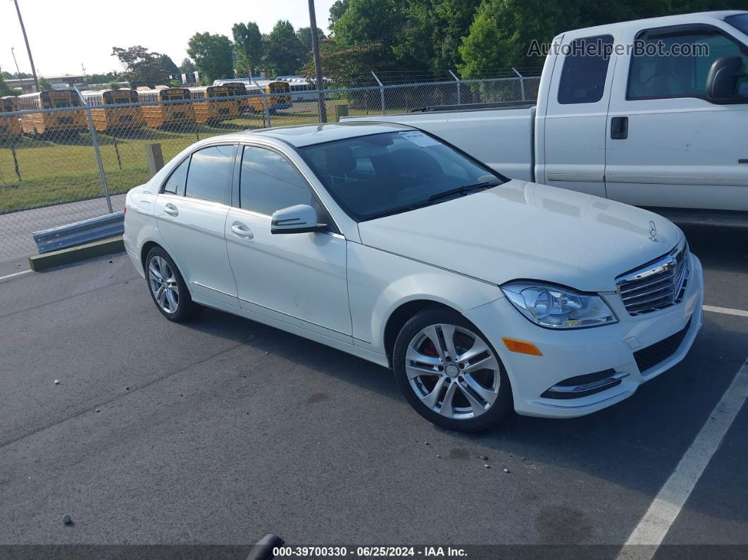 2012 Mercedes-benz C 300 Luxury 4matic/sport 4matic White vin: WDDGF8BB4CA717757