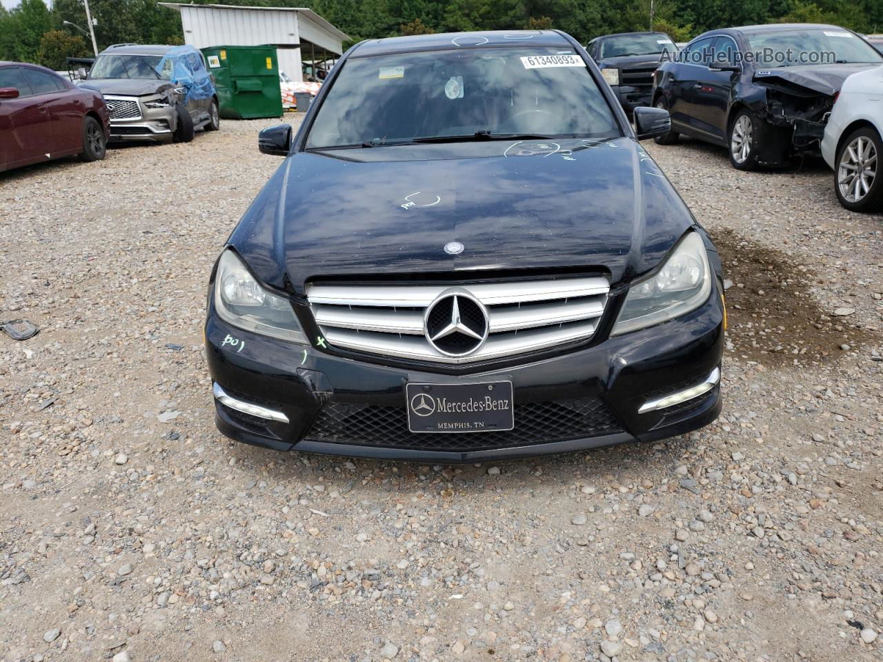 2012 Mercedes-benz C 300 4matic Black vin: WDDGF8BB4CF873140