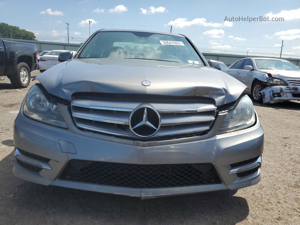 2012 Mercedes-benz C 300 4matic Gray vin: WDDGF8BB4CR198260