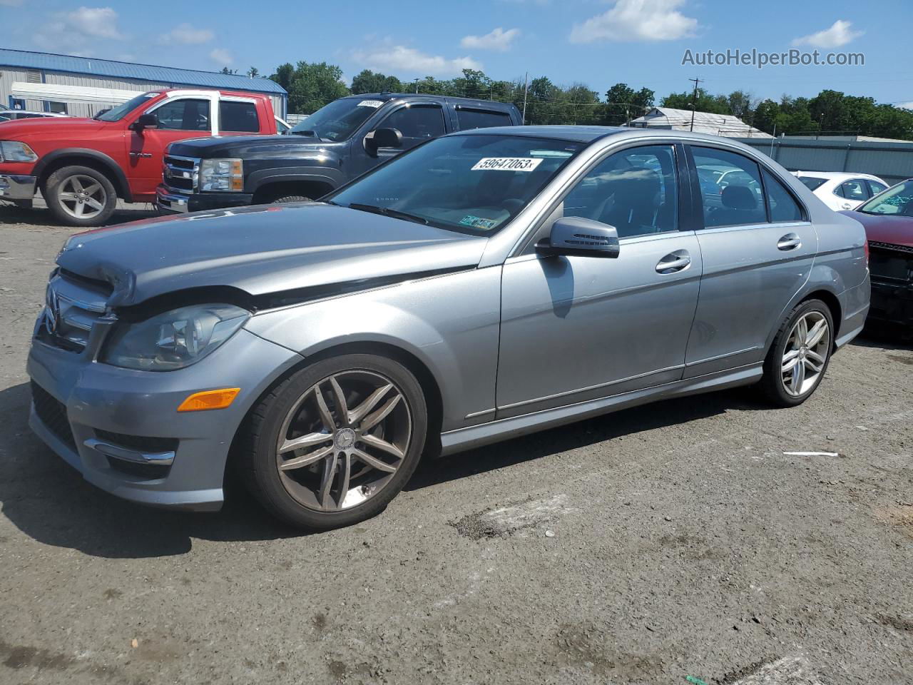 2012 Mercedes-benz C 300 4matic Gray vin: WDDGF8BB4CR198260