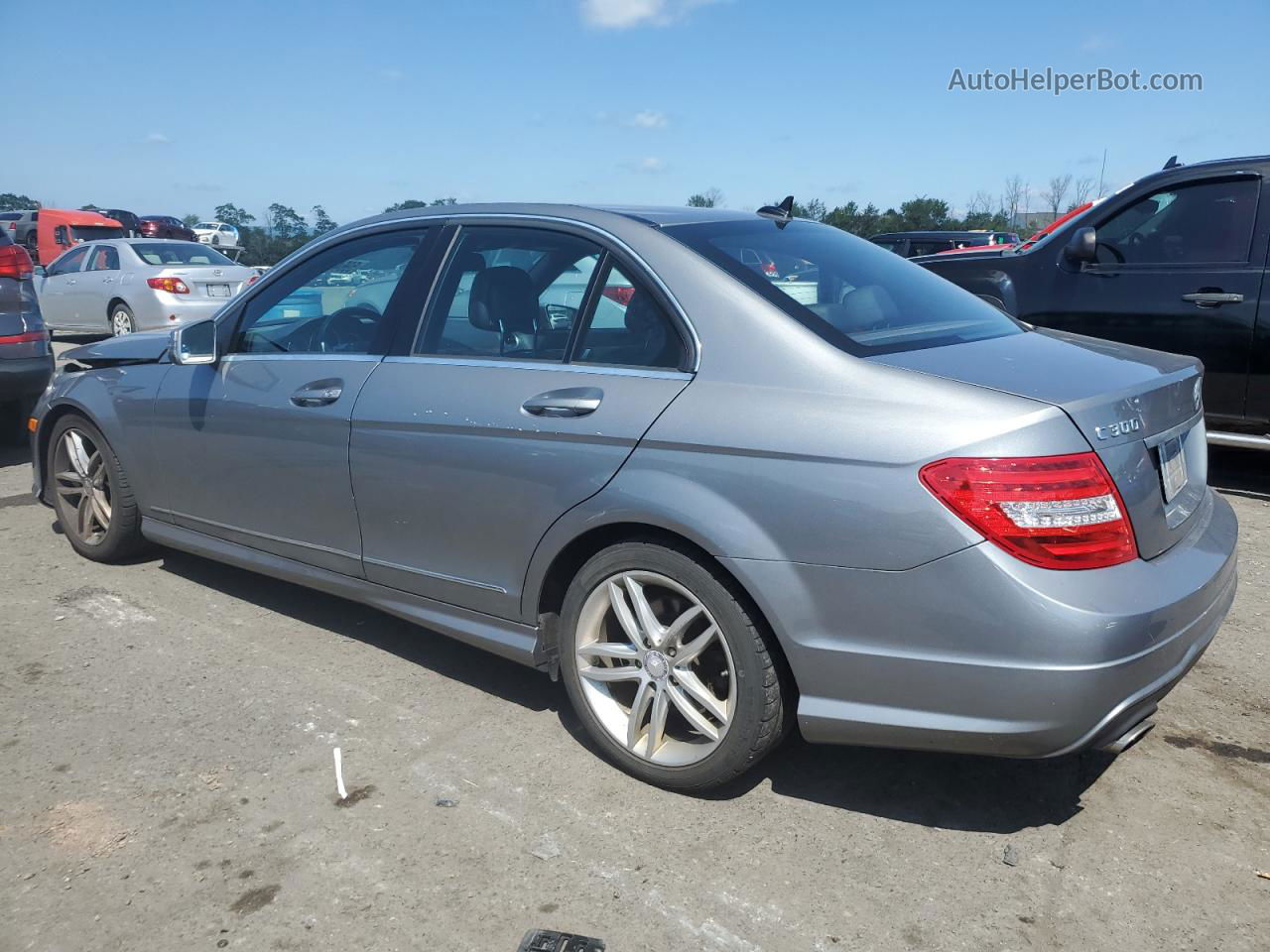 2012 Mercedes-benz C 300 4matic Gray vin: WDDGF8BB4CR198260