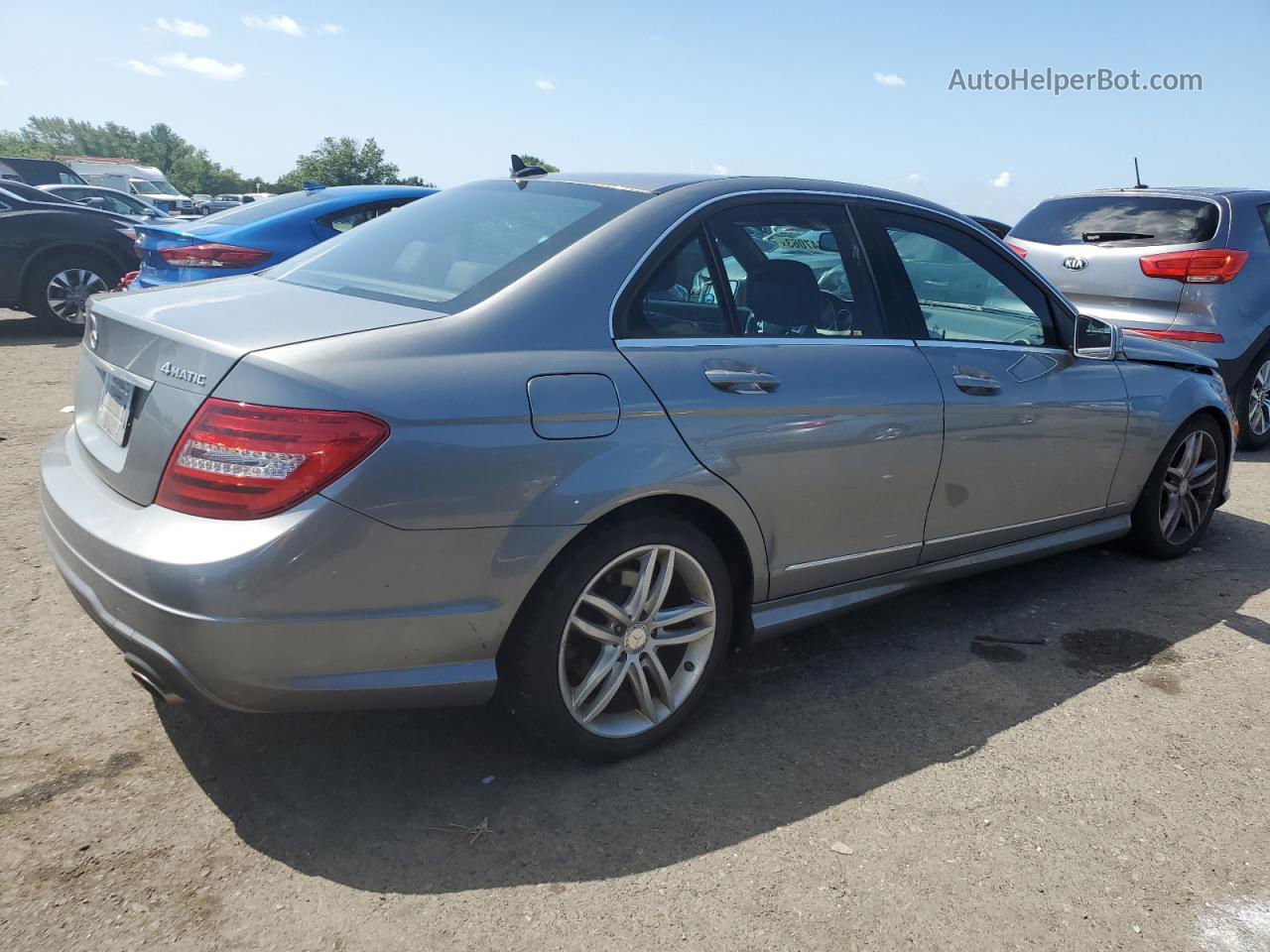 2012 Mercedes-benz C 300 4matic Gray vin: WDDGF8BB4CR198260