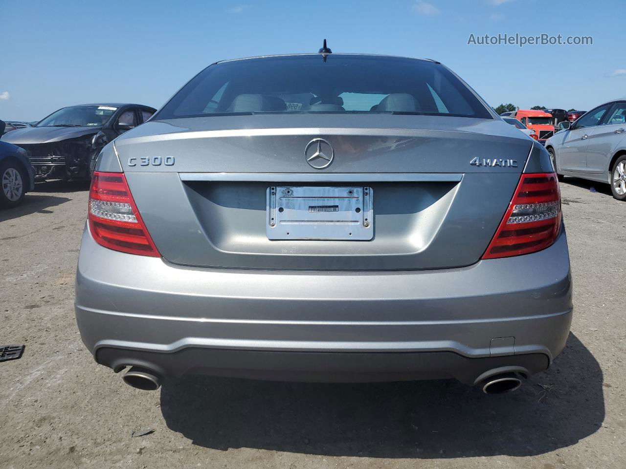 2012 Mercedes-benz C 300 4matic Gray vin: WDDGF8BB4CR198260