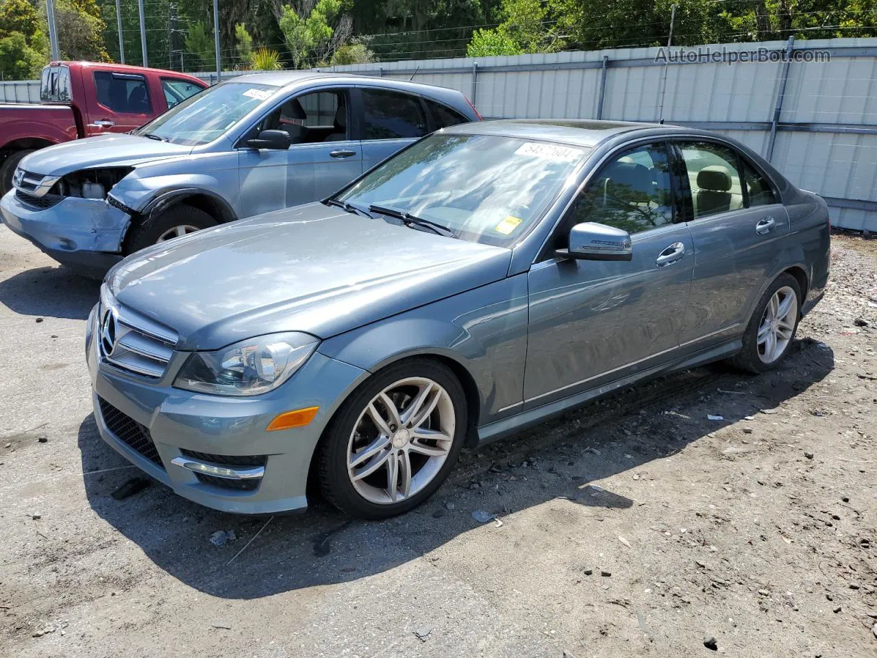 2012 Mercedes-benz C 300 4matic Gray vin: WDDGF8BB4CR221035