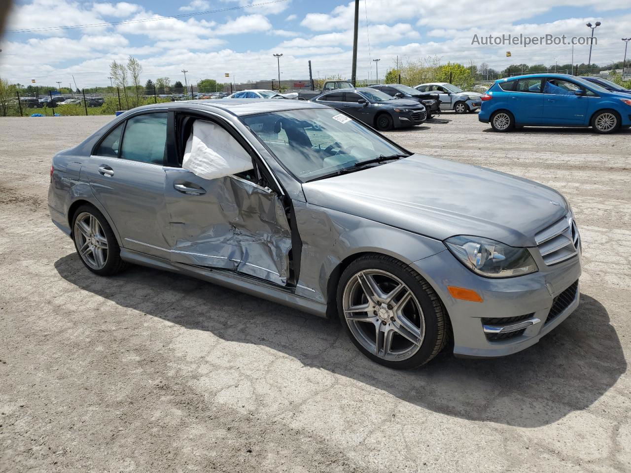 2012 Mercedes-benz C 300 4matic Silver vin: WDDGF8BB5CA654832