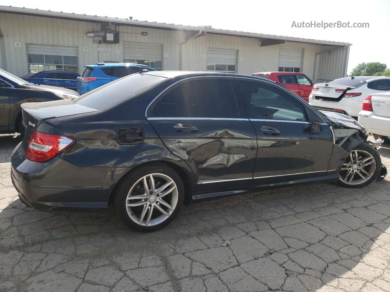 2012 Mercedes-benz C 300 4matic Black vin: WDDGF8BB5CA684302