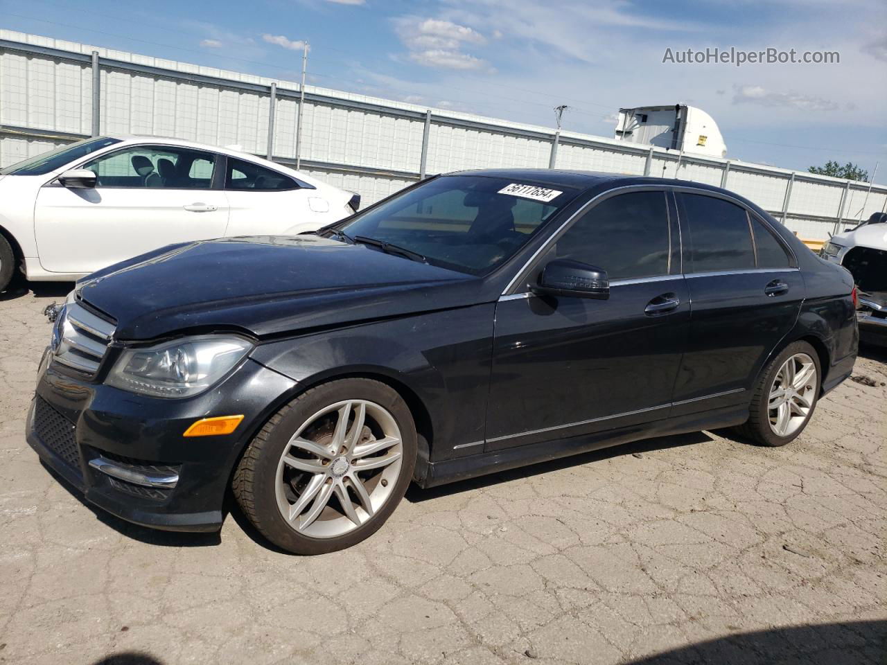 2012 Mercedes-benz C 300 4matic Black vin: WDDGF8BB5CA684302