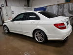 2012 Mercedes-benz C 300 4matic White vin: WDDGF8BB5CA717864