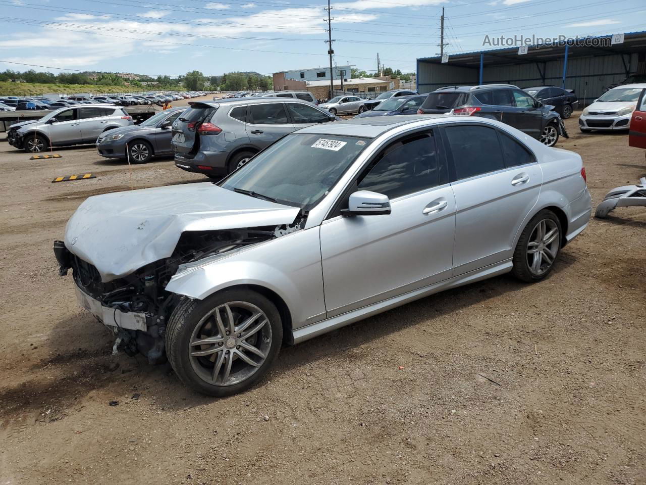 2012 Mercedes-benz C 300 4matic Silver vin: WDDGF8BB5CR211727