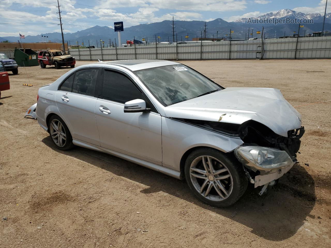 2012 Mercedes-benz C 300 4matic Silver vin: WDDGF8BB5CR211727