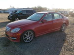 2012 Mercedes-benz C 300 4matic Red vin: WDDGF8BB5CR240175