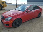 2012 Mercedes-benz C 300 4matic Red vin: WDDGF8BB6CA716805