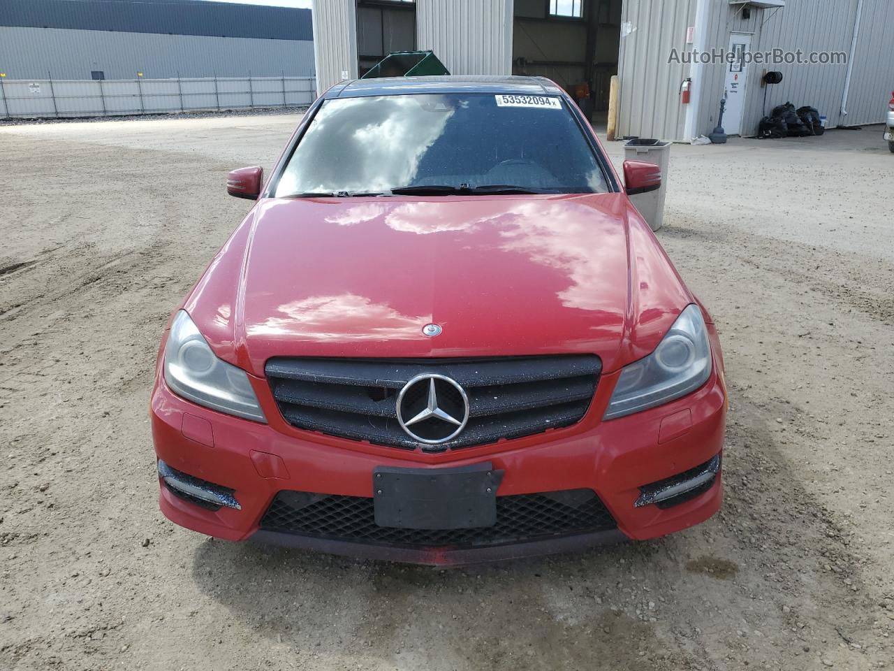 2012 Mercedes-benz C 300 4matic Red vin: WDDGF8BB6CA716805