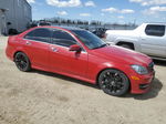 2012 Mercedes-benz C 300 4matic Red vin: WDDGF8BB6CA716805