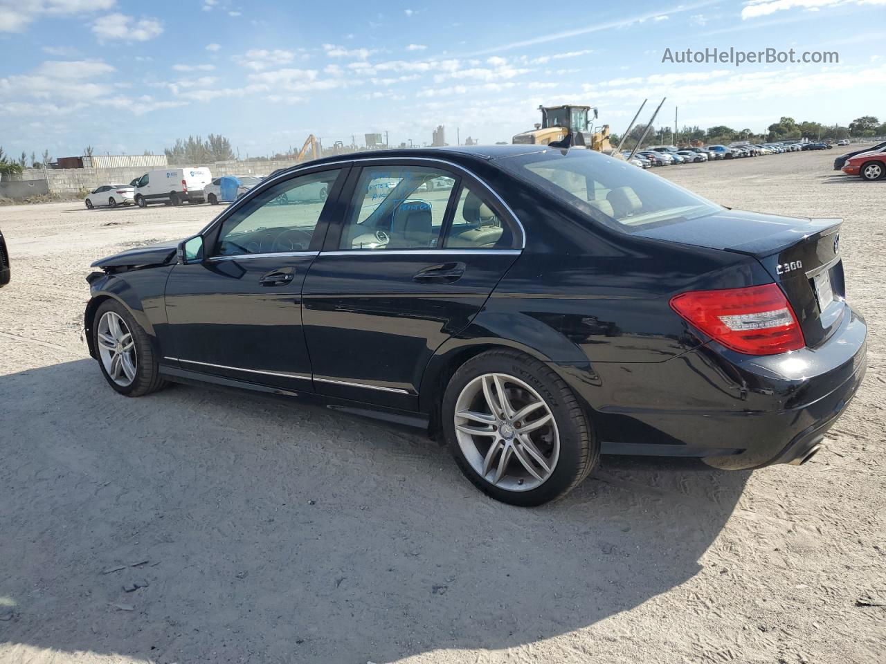 2012 Mercedes-benz C 300 4matic Black vin: WDDGF8BB6CR202650