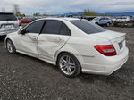 2012 Mercedes-benz C 300 4matic White vin: WDDGF8BB6CR204785