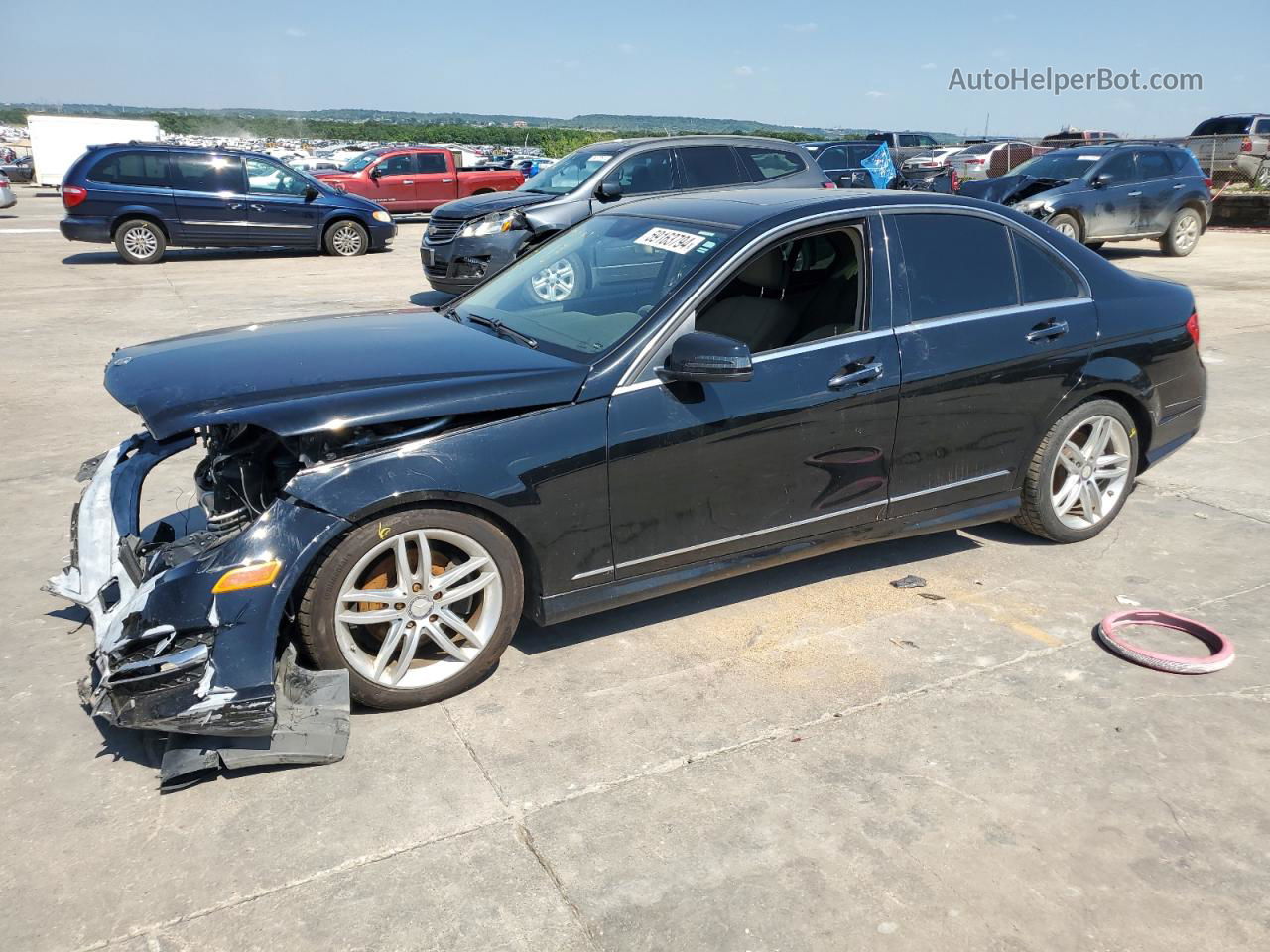 2012 Mercedes-benz C 300 4matic Black vin: WDDGF8BB6CR228925