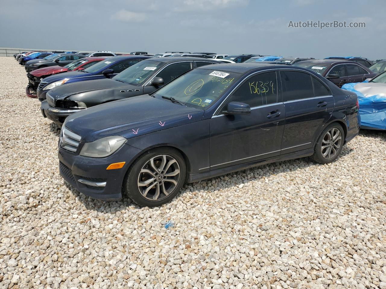 2012 Mercedes-benz C 300 4matic Blue vin: WDDGF8BB6CR232439