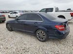 2012 Mercedes-benz C 300 4matic Blue vin: WDDGF8BB6CR232439