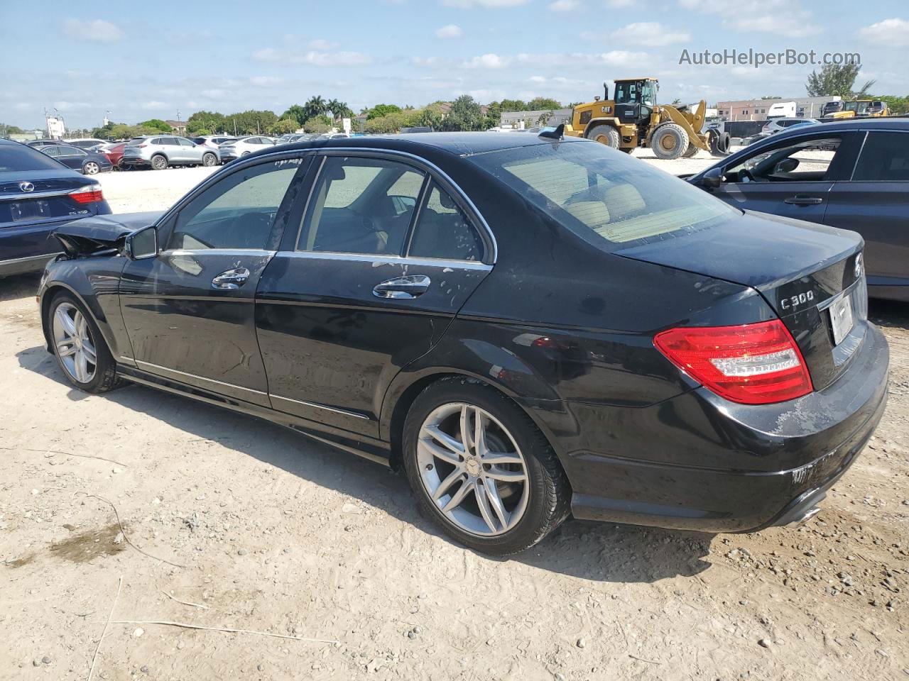 2012 Mercedes-benz C 300 4matic Black vin: WDDGF8BB6CR232831